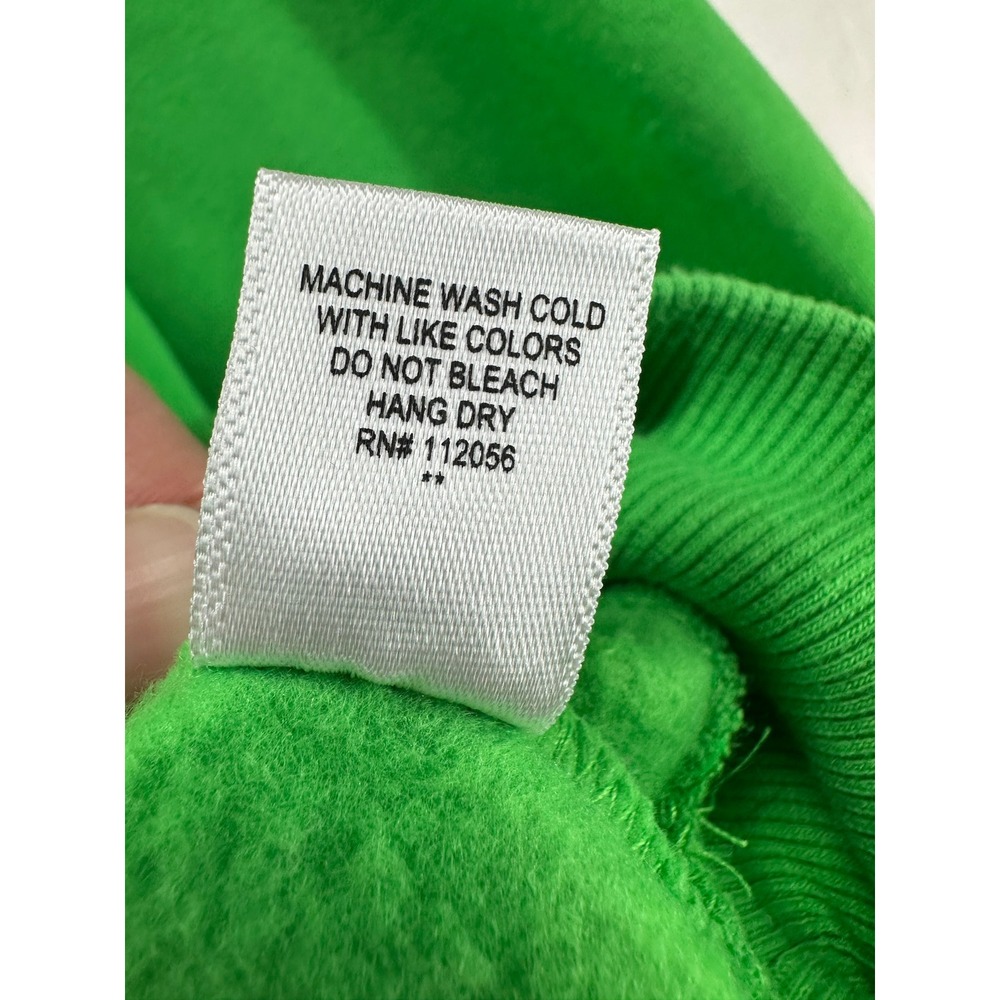 Judith March Lets Par-Tee Golf Sweatshirt Green Chenille Pink Oversized Crop M - Picture 12 of 12